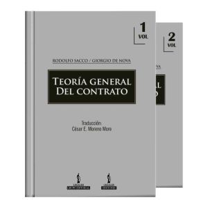 Libro teoría general del contrato, 2 tomos | Rodolfo Sacco, Giorgio De Nova